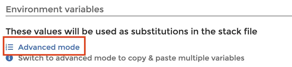 Environment variables advanced