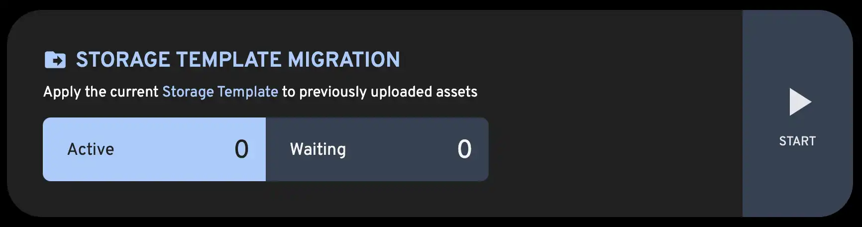 Storage Template Migration Job